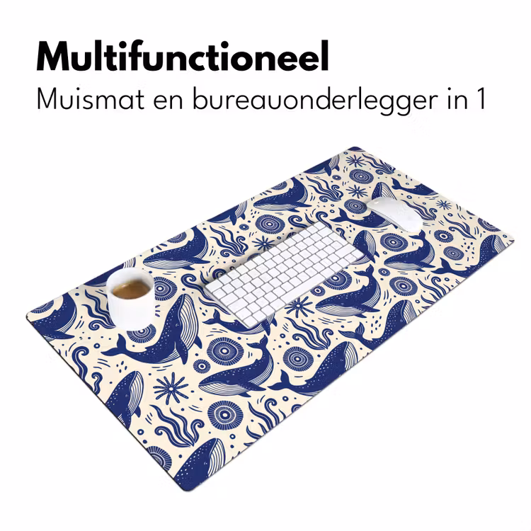 Bureau onderlegger - Walvis - Onderwater - Dieren - Abstract - Blauw — 7
