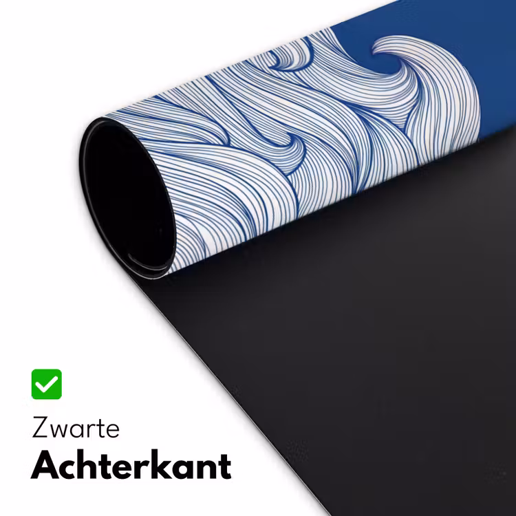 Bureau onderlegger - Walvis - Staart - Golven - Lijntekening - Blauw — 5