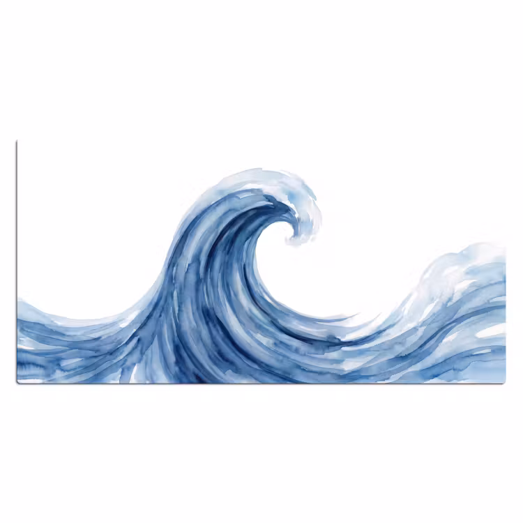 Bureau onderlegger - Water - Beweging - Natuur - Modern - Blauw — 2