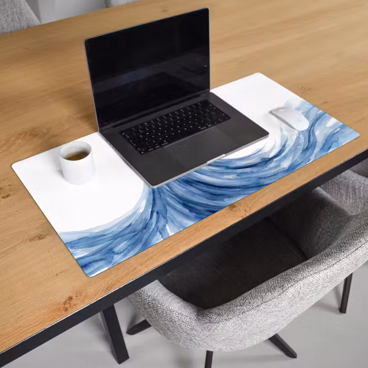 Bureau onderlegger - Water - Beweging - Natuur - Modern - Blauw — 3