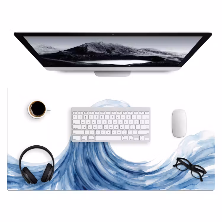 Bureau onderlegger - Water - Beweging - Natuur - Modern - Blauw — 4