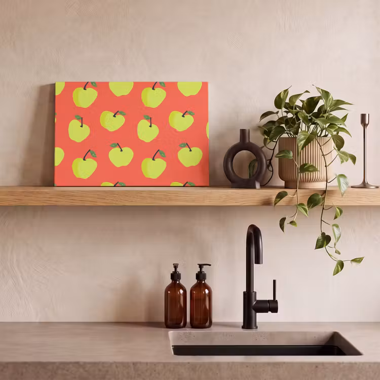 Canvas schilderij - Appels - Modern - Groen — 3