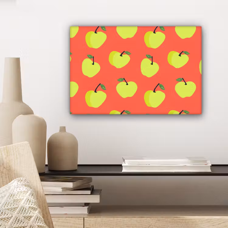 Canvas schilderij - Appels - Modern - Groen — 5
