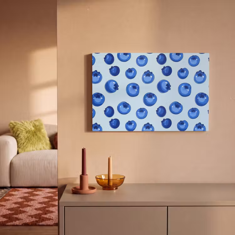 Canvas schilderij - Bessen - Modern - Blauw — 2