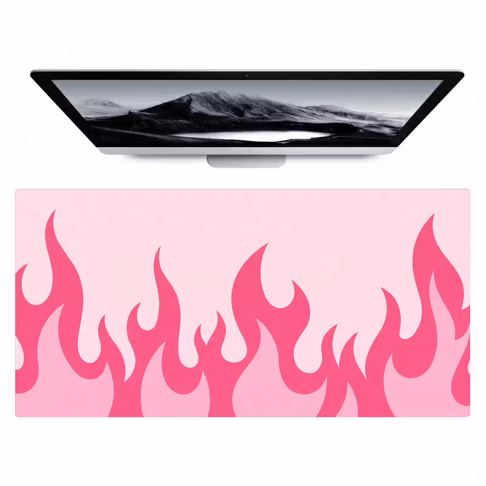 Bureau onderlegger - Vlammen - Patroon - Abstract - Modern - Roze — 1