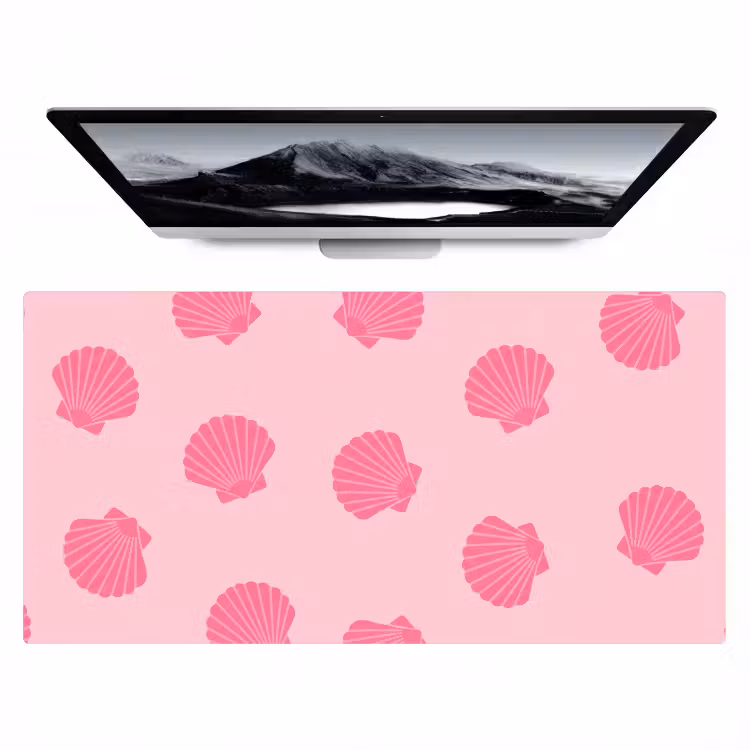 Bureau onderlegger - Schelp - Patroon - Zee - Modern - Roze — 1