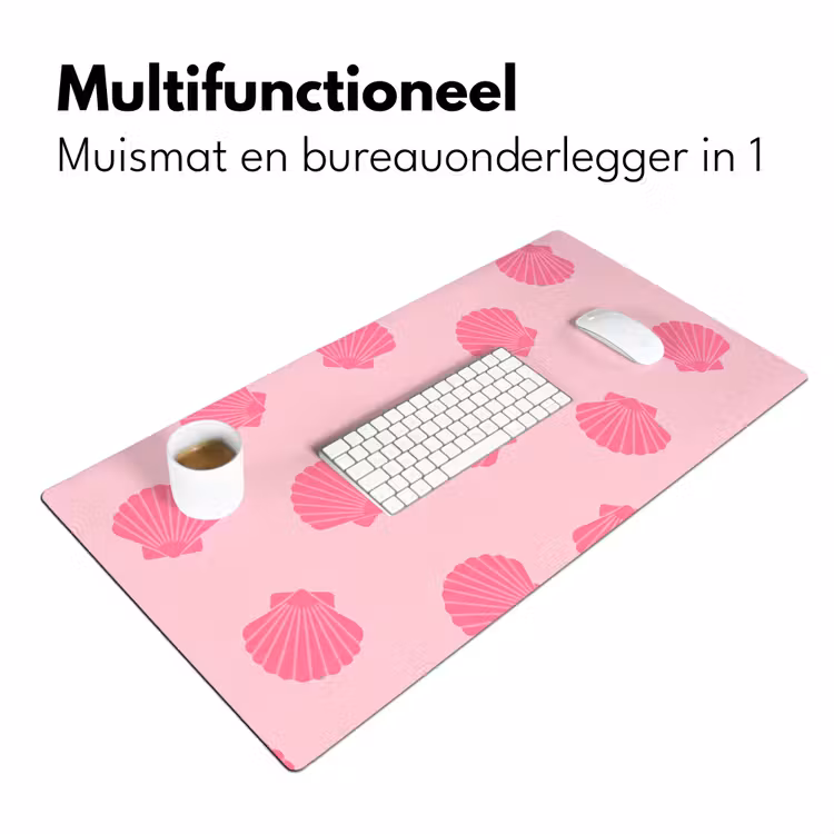 Bureau onderlegger - Schelp - Patroon - Zee - Modern - Roze — 7