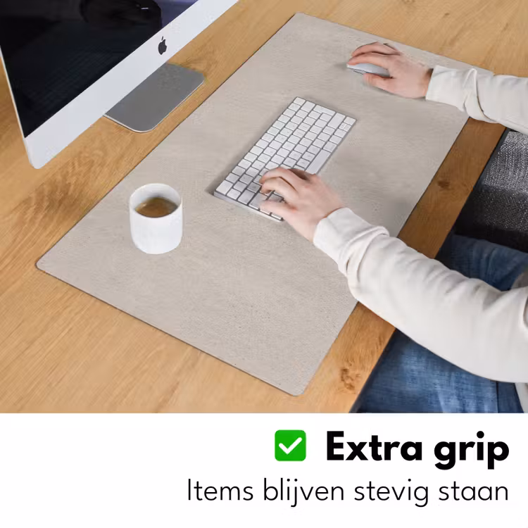 Bureau onderlegger - Textuur - Effen - Abstract - Beige — 6