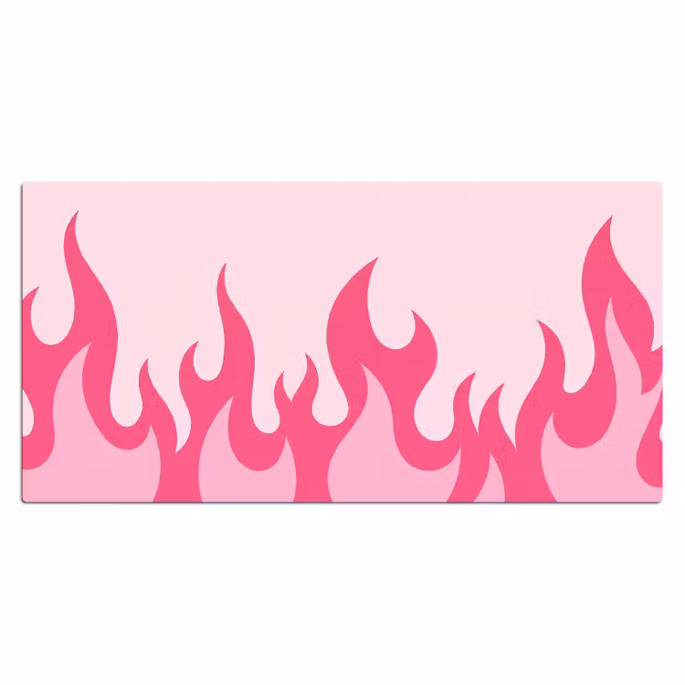 Bureau onderlegger - Vlammen - Patroon - Abstract - Modern - Roze — 2