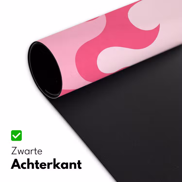 Bureau onderlegger - Vlammen - Patroon - Abstract - Modern - Roze — 5