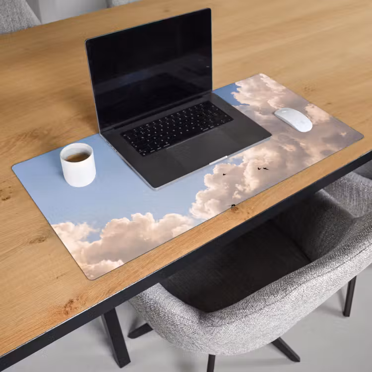 Bureau onderlegger - Vogel - Vlucht - Wolken - Natuur - Blauw — 3