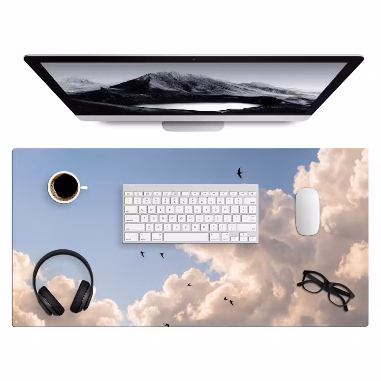 Bureau onderlegger - Vogel - Vlucht - Wolken - Natuur - Blauw — 4