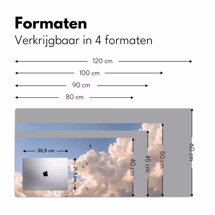 Bureau onderlegger - Vogel - Vlucht - Wolken - Natuur - Blauw — 8