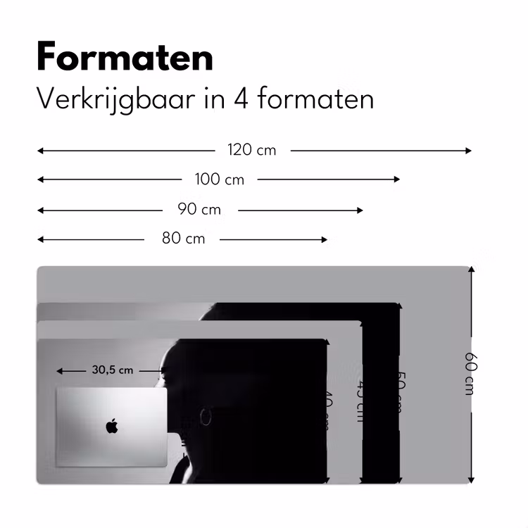 Bureau onderlegger - Vrouw - Profiel - Mensen - Zwart-wit — 8