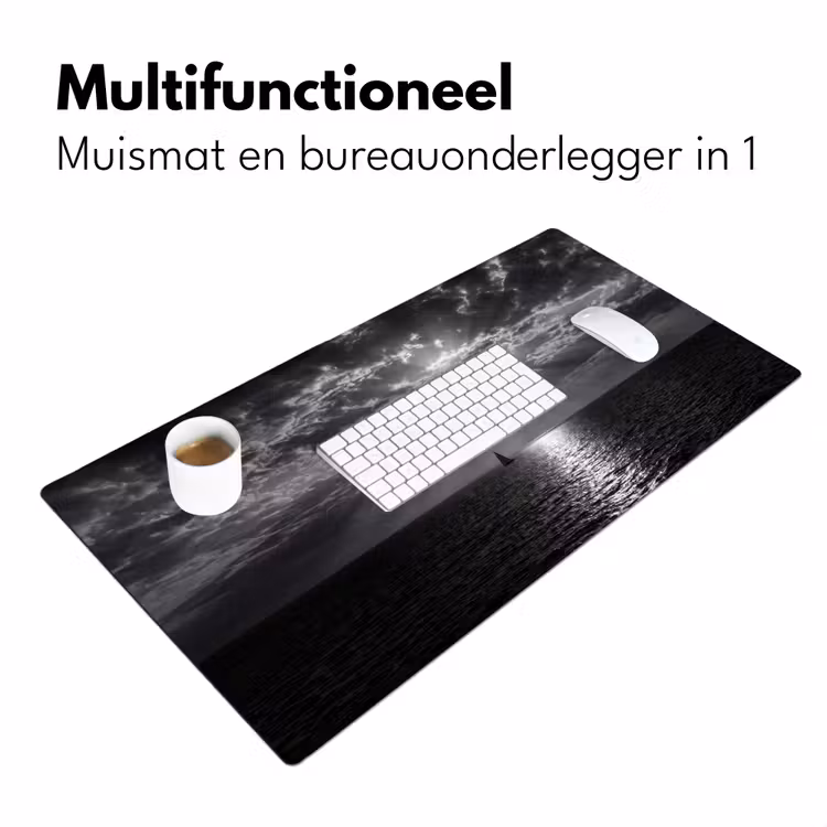 Bureau onderlegger - Water - Boot - Lucht - Natuur - Zwart-wit — 7