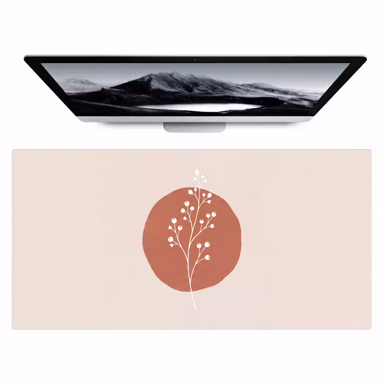 Bureau onderlegger - Plant - Tak - Abstract - Modern - Wit — 1