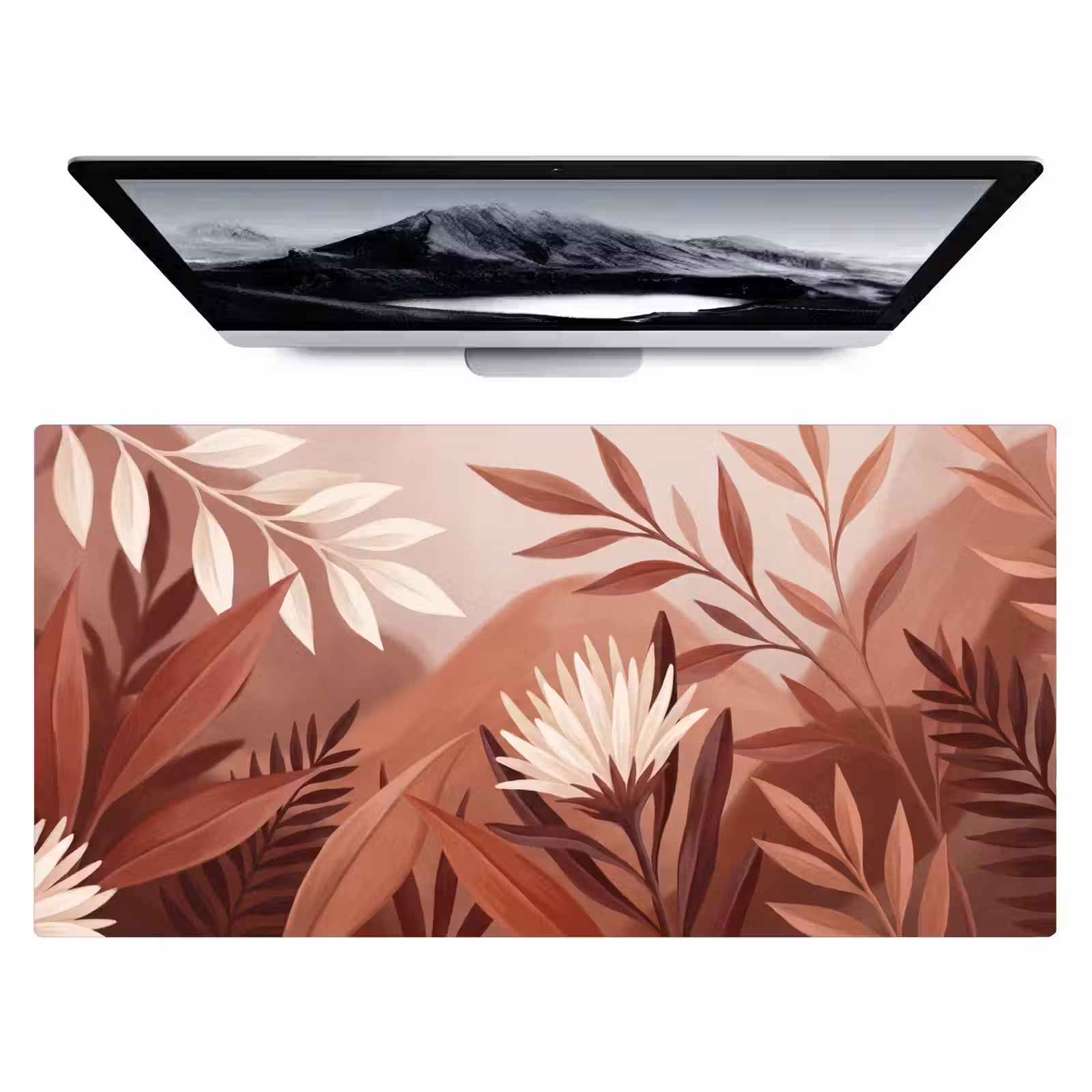 Bureau onderlegger - Planten - Bladeren - Botanisch - Modern - Bruin — 1