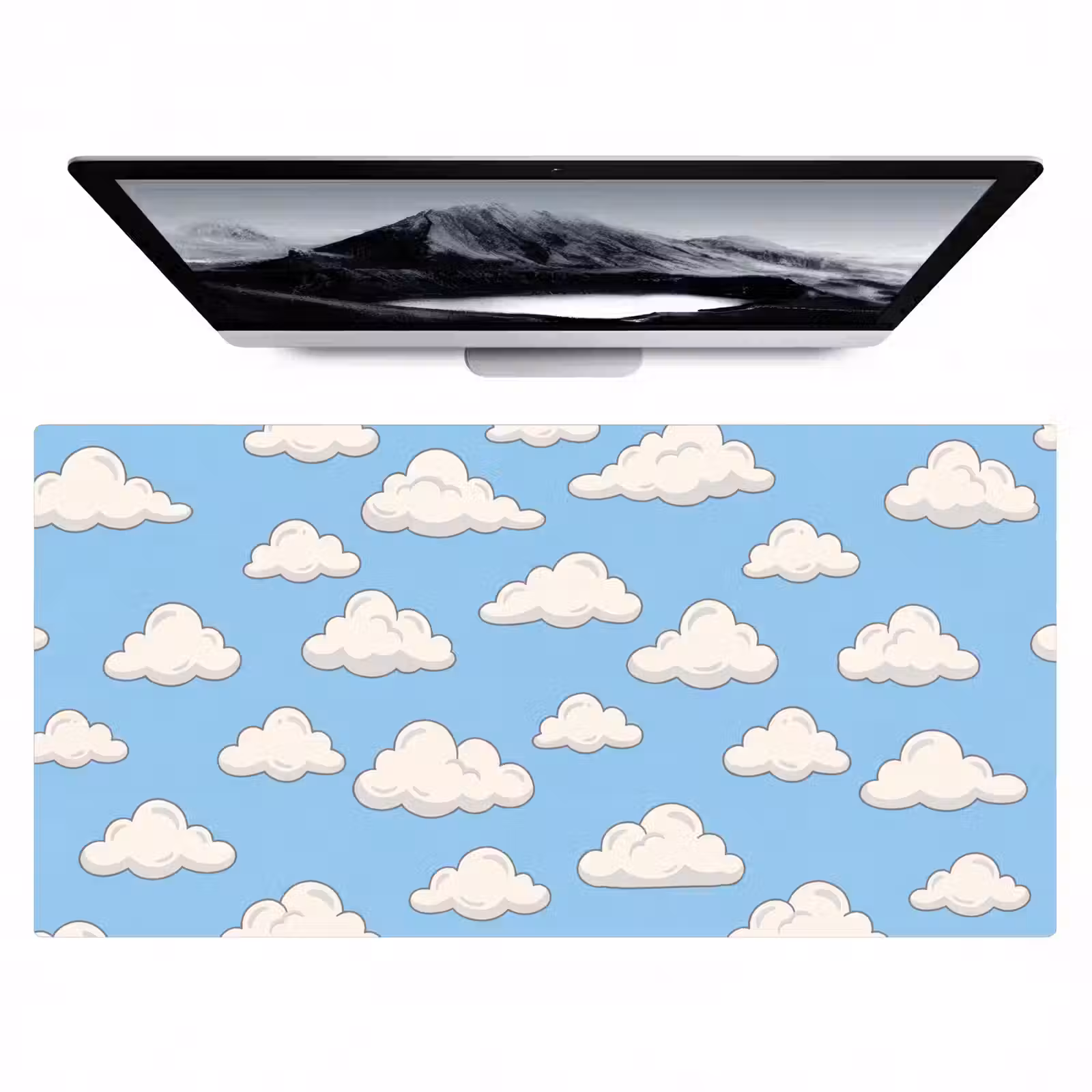 Bureau onderlegger - Wolk - Cartoon - Lucht - Blauw - Wit — 1