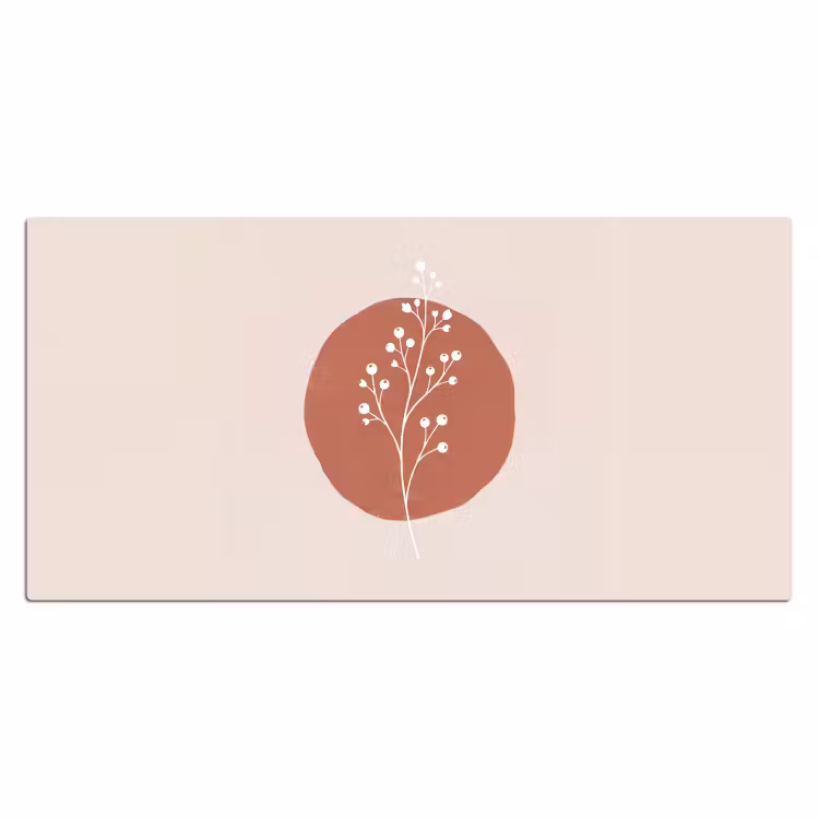 Bureau onderlegger - Plant - Tak - Abstract - Modern - Wit — 2