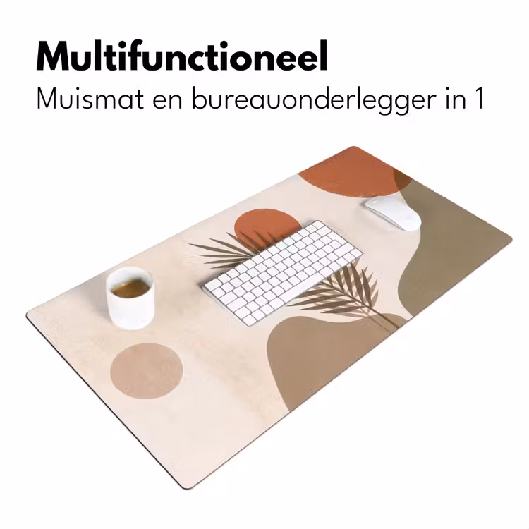 Bureau onderlegger - Planten - Bladeren - Abstract - Modern - Beige — 7
