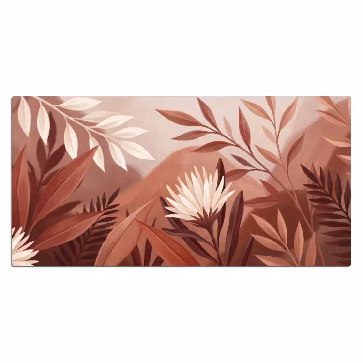 Bureau onderlegger - Planten - Bladeren - Botanisch - Modern - Bruin — 2