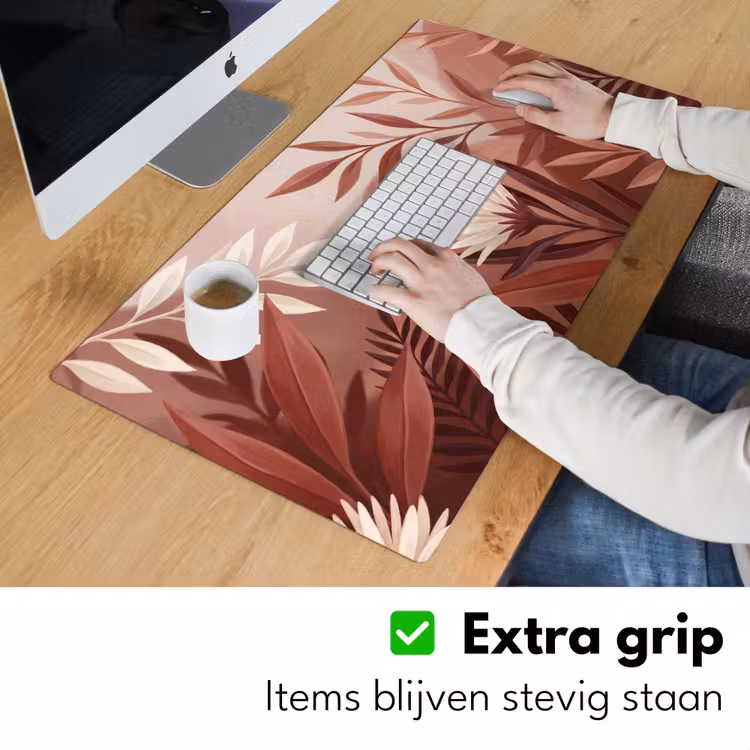 Bureau onderlegger - Planten - Bladeren - Botanisch - Modern - Bruin — 6