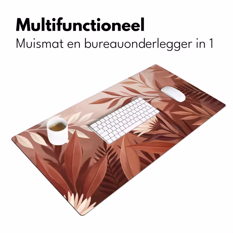Bureau onderlegger - Planten - Bladeren - Botanisch - Modern - Bruin — 7