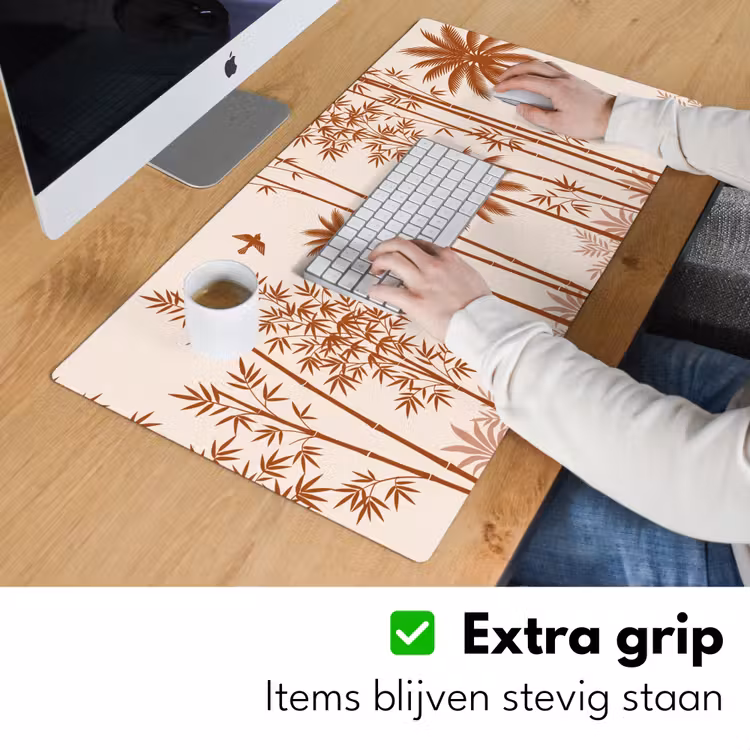 Bureau onderlegger - Vogel - Boom - Tropisch - Minimalistisch - Bruin — 6