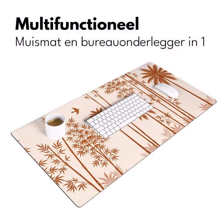 Bureau onderlegger - Vogel - Boom - Tropisch - Minimalistisch - Bruin — 7