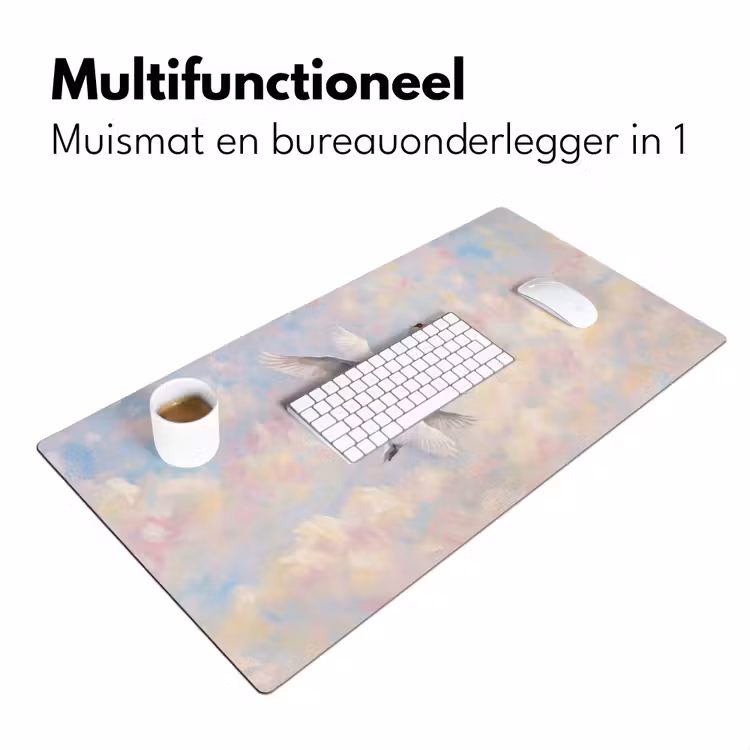 Bureau onderlegger - Vogel - Vliegend - Lucht - Modern - Pastel — 7