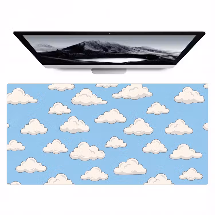 Bureau onderlegger - Wolk - Cartoon - Lucht - Blauw - Wit — 1