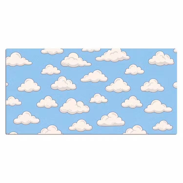 Bureau onderlegger - Wolk - Cartoon - Lucht - Blauw - Wit — 2