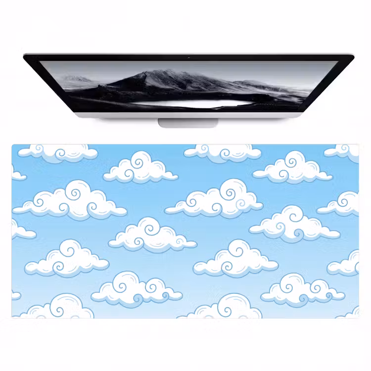 Bureau onderlegger - Wolk - Lucht - Cartoon - Blauw - Wit — 1