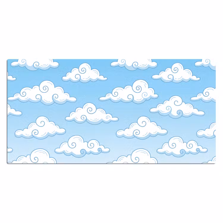Bureau onderlegger - Wolk - Lucht - Cartoon - Blauw - Wit — 2