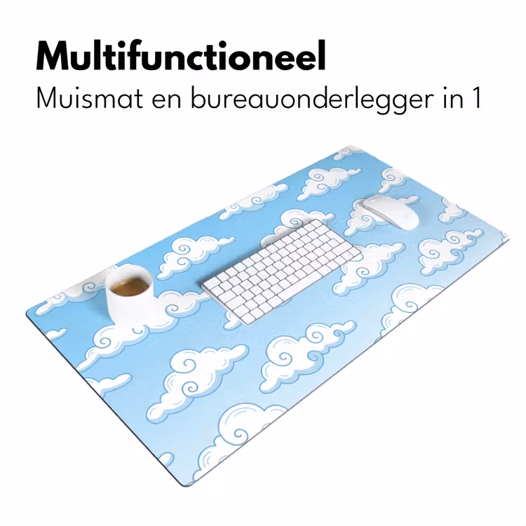 Bureau onderlegger - Wolk - Lucht - Cartoon - Blauw - Wit — 7