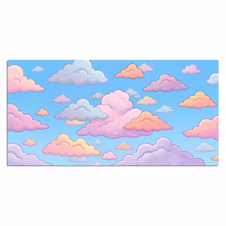 Bureau onderlegger - Wolk - Lucht - Natuur - Illustratie - Pastel — 2