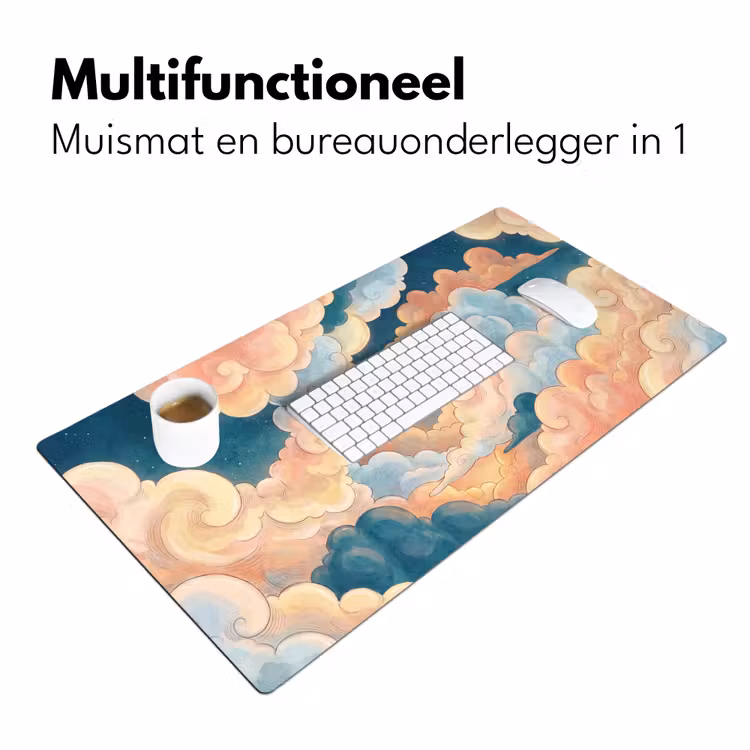 Bureau onderlegger - Wolk - Lucht - Natuur - Illustratief - Oranje — 7