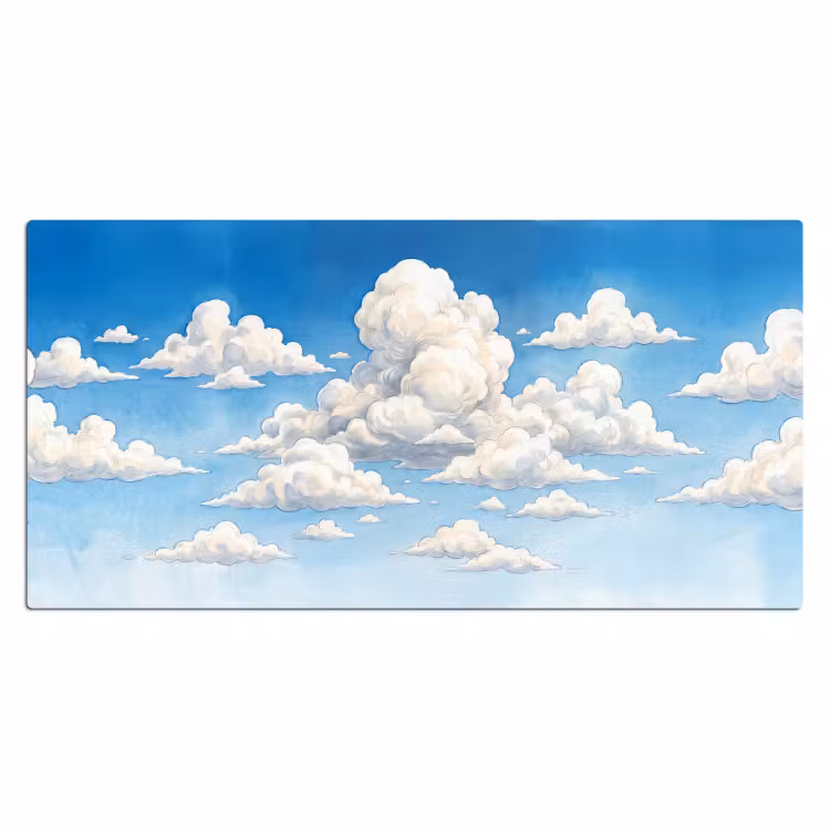Bureau onderlegger - Wolken - Blauwe lucht - Natuur - Modern - Wit — 2