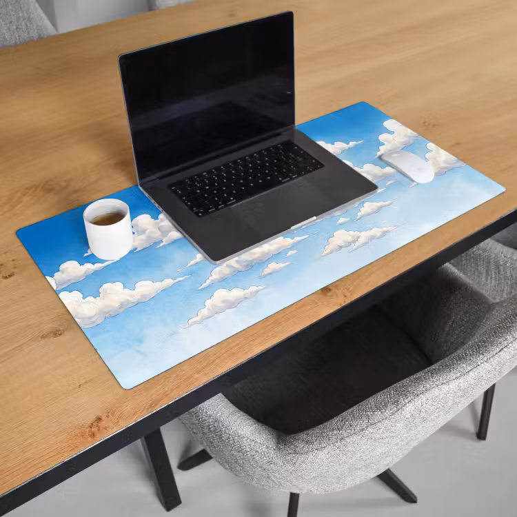 Bureau onderlegger - Wolken - Blauwe lucht - Natuur - Modern - Wit — 3