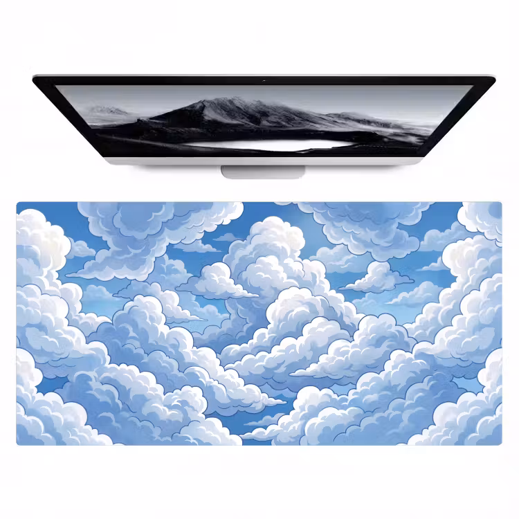 Bureau onderlegger - Wolken - Hemel - Abstract - Wit — 1