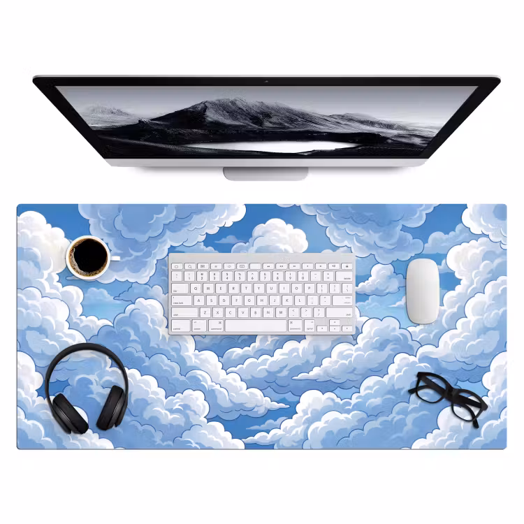 Bureau onderlegger - Wolken - Hemel - Abstract - Wit — 4