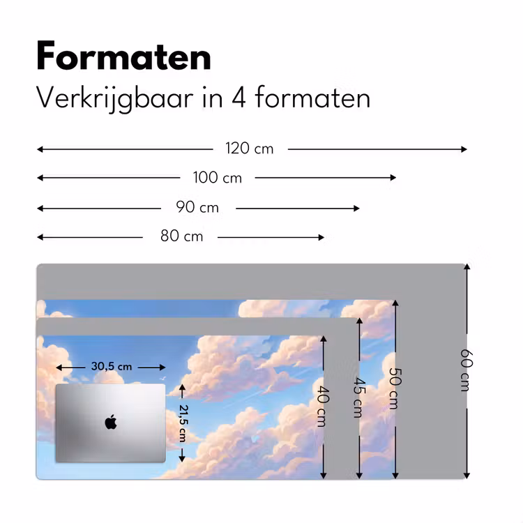 Bureau onderlegger - Wolken - Lucht - Natuur - Blauw — 8