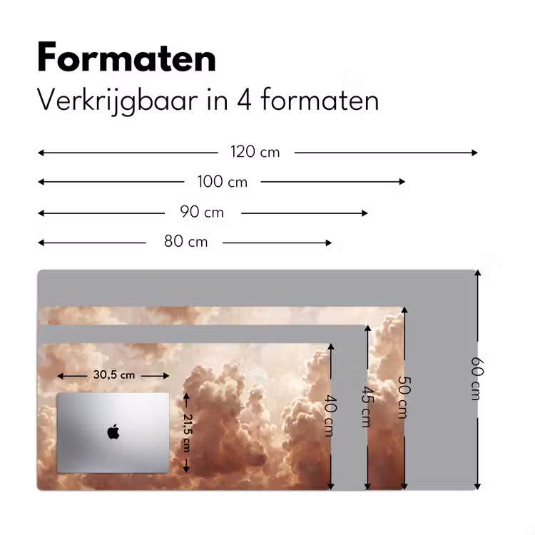 Bureau onderlegger - Wolken - Lucht - Natuur - Modern - Bruin — 8