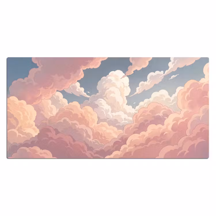 Bureau onderlegger - Wolken - Lucht - Natuur - Pastel - Roze — 2