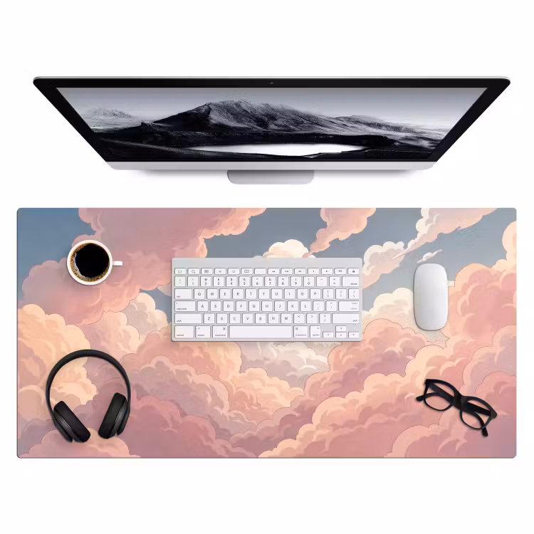 Bureau onderlegger - Wolken - Lucht - Natuur - Pastel - Roze — 4