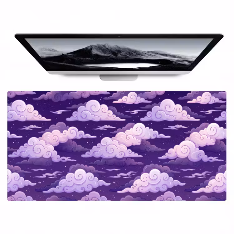 Bureau onderlegger - Wolken - Nacht - Natuur - Abstract - Paars — 1