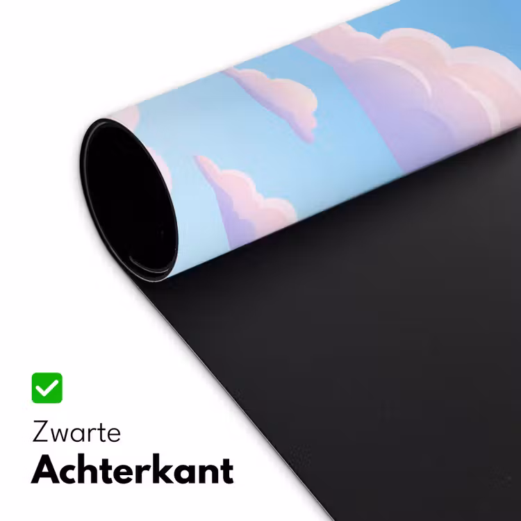 Bureau onderlegger - Wolken - Roze - Blauw - Natuur - Modern — 5