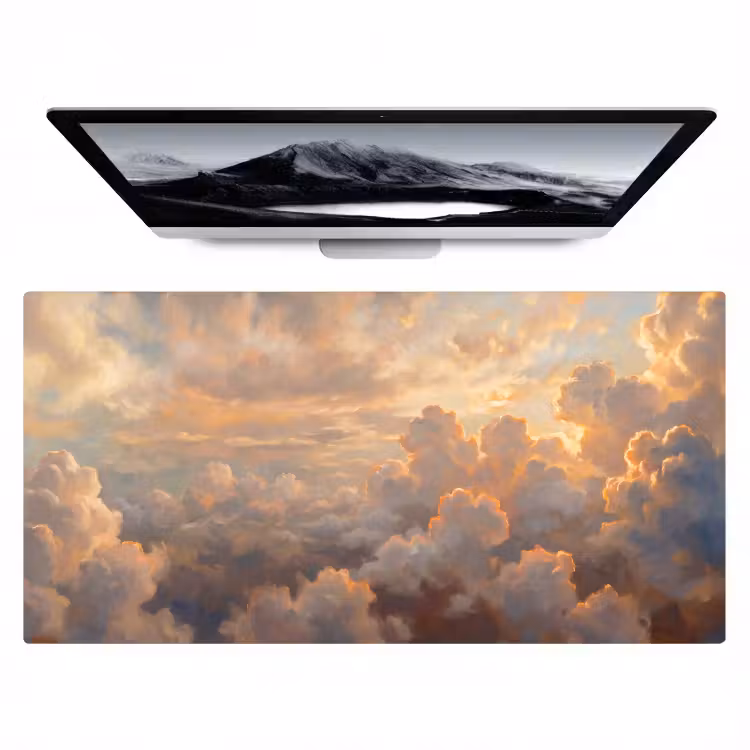 Bureau onderlegger - Wolken - Zonsondergang - Natuur - Abstract - Goud — 1