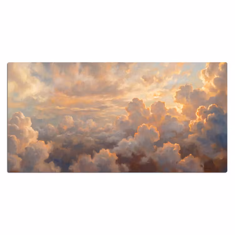 Bureau onderlegger - Wolken - Zonsondergang - Natuur - Abstract - Goud — 2