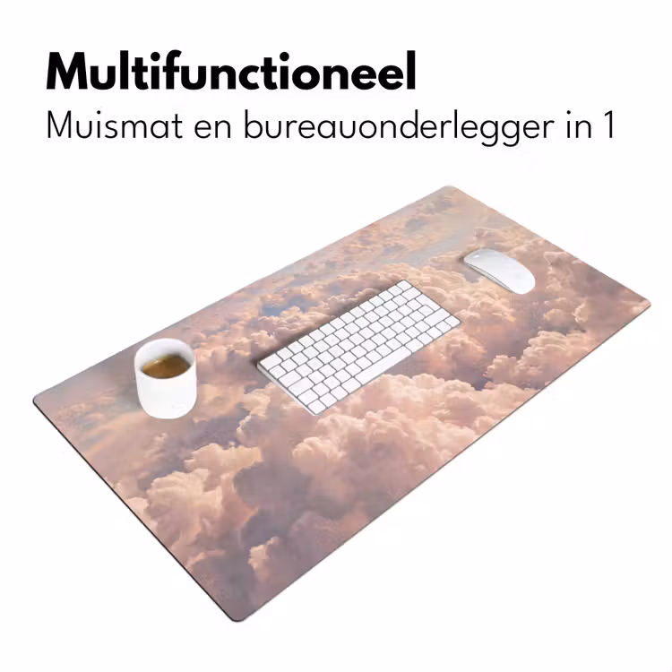 Bureau onderlegger - Wolken - Zonsondergang - Natuur - Pastel - Roze — 7
